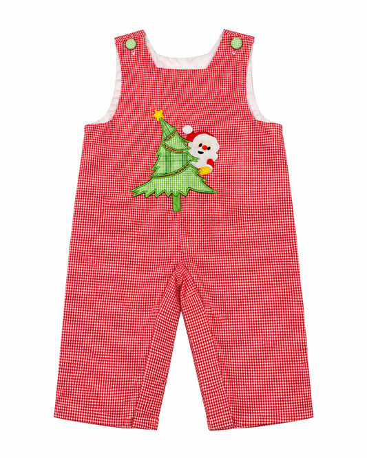 9M Candyland Santa Appliqué Petit Gingham Longall