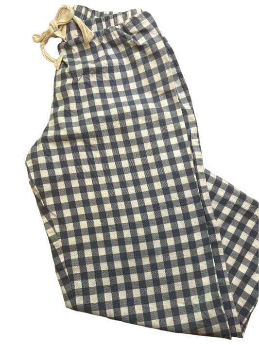 7 Slim Hannah Kate Gray Gingham Pajama Pant