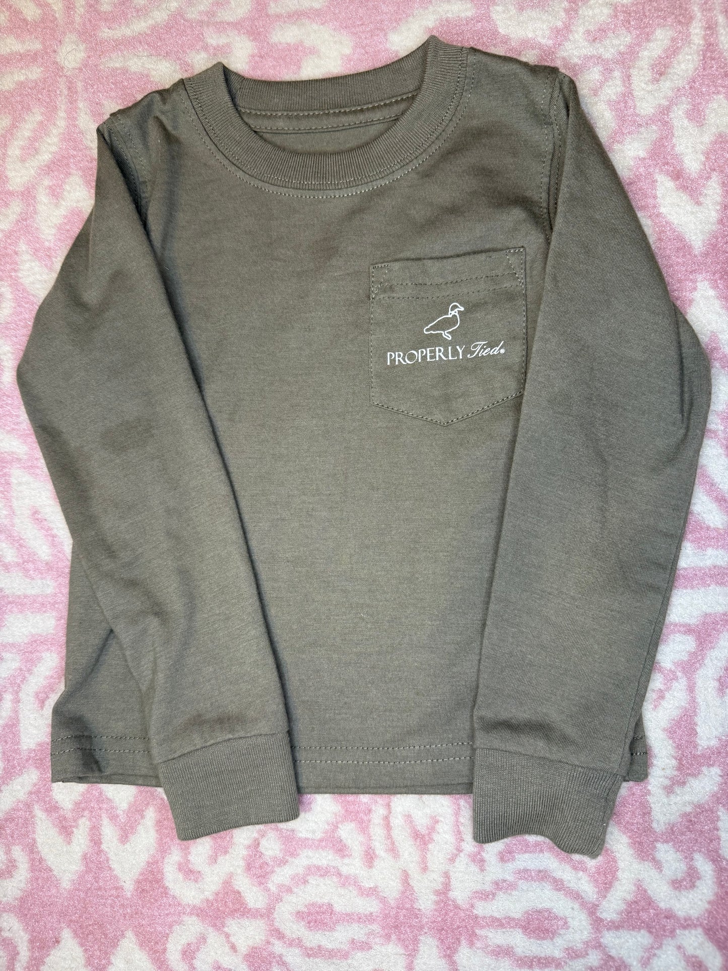 12M Properly Tied Camo Boat LS Tee