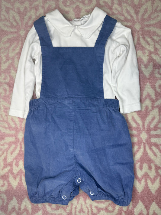 18/24M Pewter Blue Cord Jon Jon + Kissy Kissy Undershirt Bubble