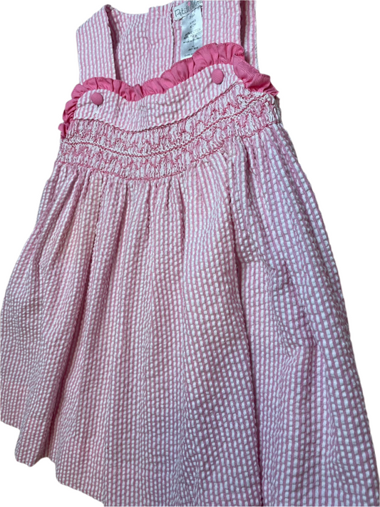 Sz 18M Petit Ami Pink Seersucker Dress