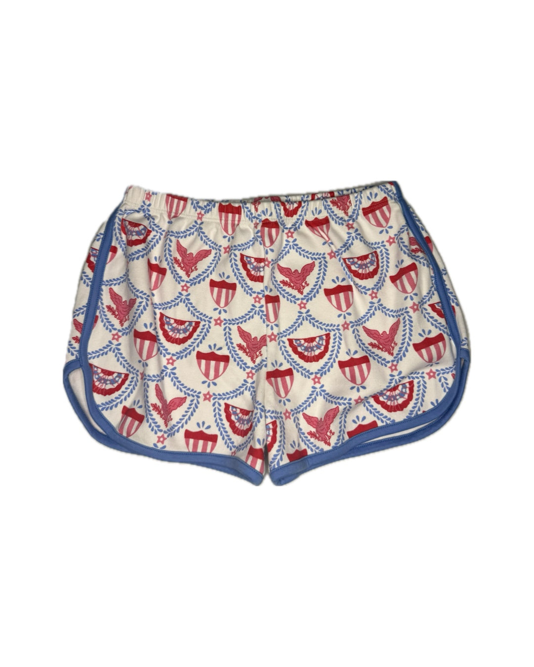 8 TBBC Cheryl Shorts in the American Swag print with Barbados Blue tri ...