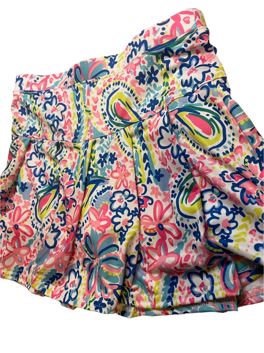 Sz 12 Neon Flowers Skort