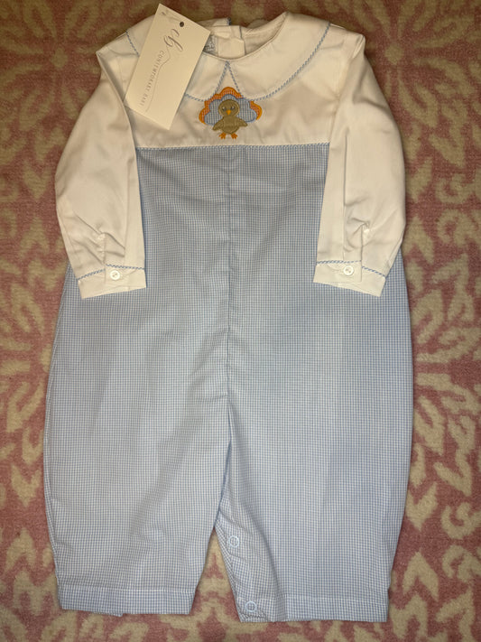 3M Contemporary Baby Turkey Appliqué’ Long Romper