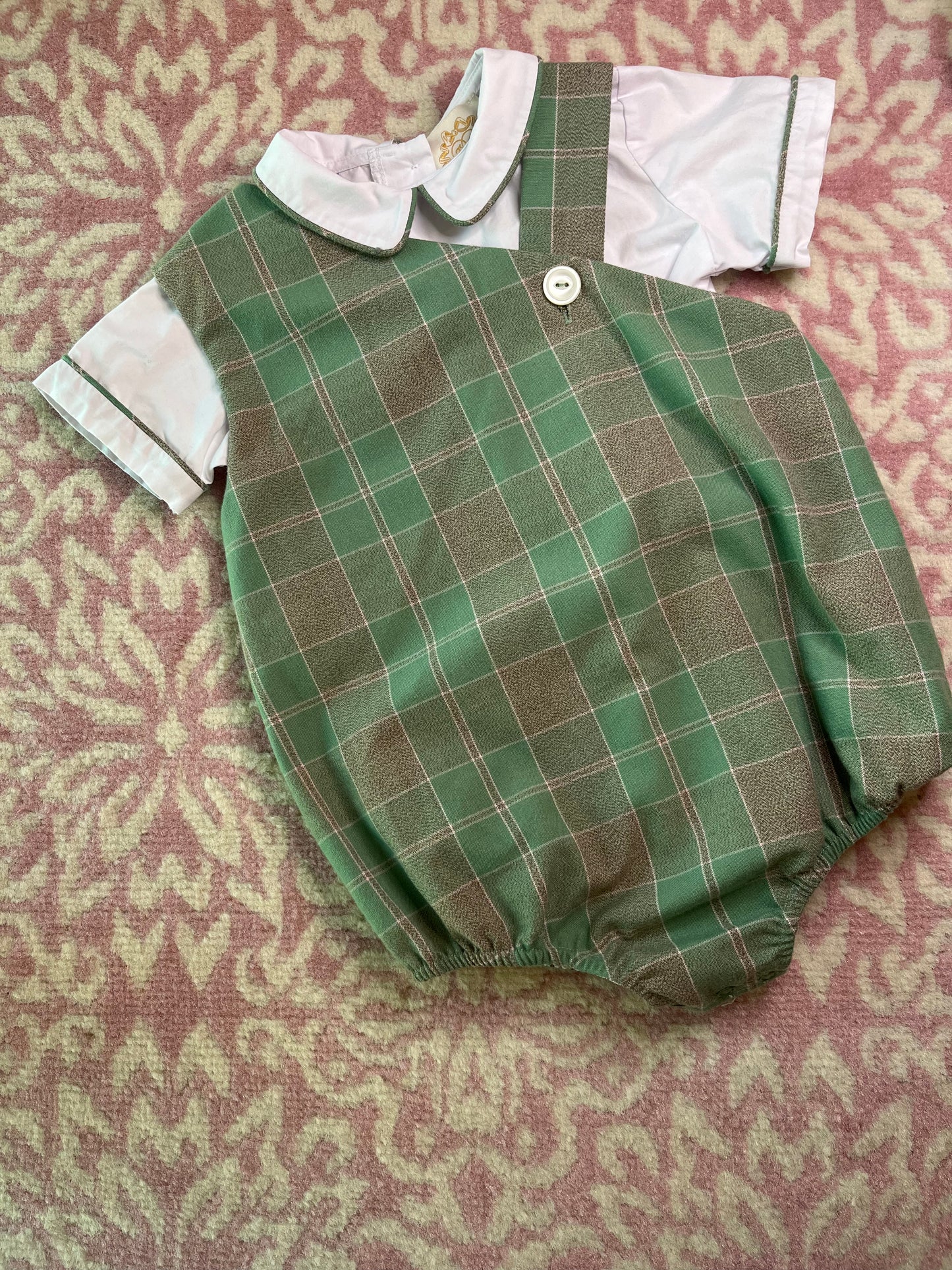 Sz 3T TBBC Plaid Bubble with Peter Pan Collar Shirt