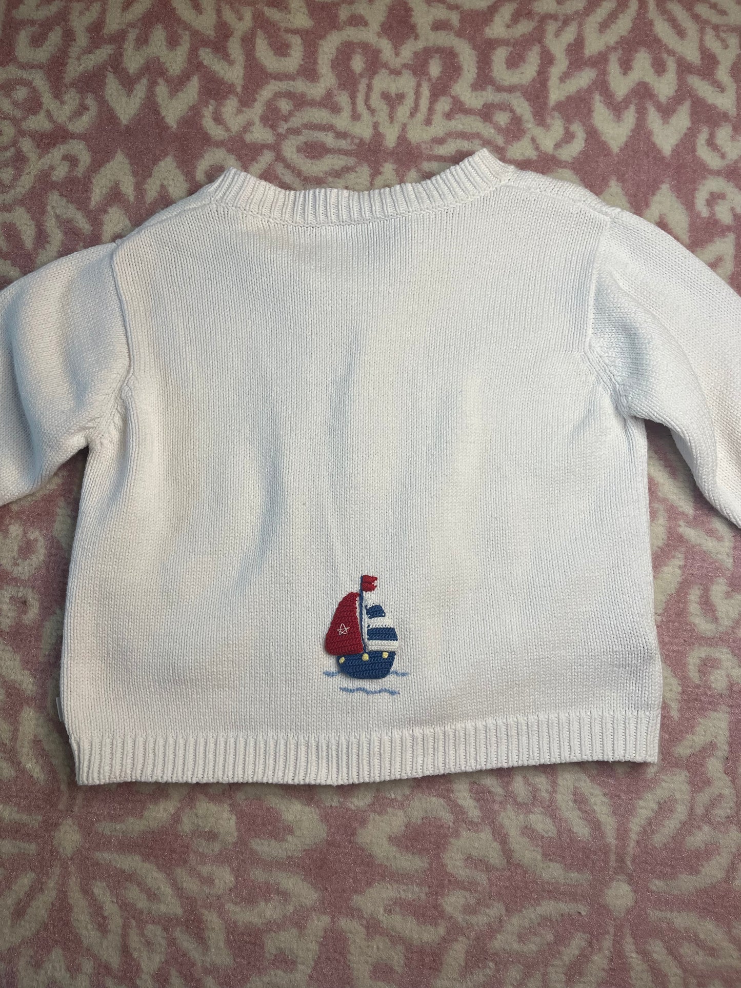 Sz 4 Bella Bliss Sailboat Cardigan