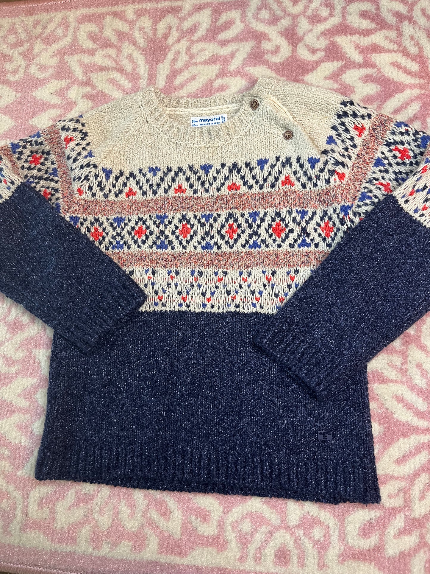 Sz 36M Mayoral Jacquard Sweater