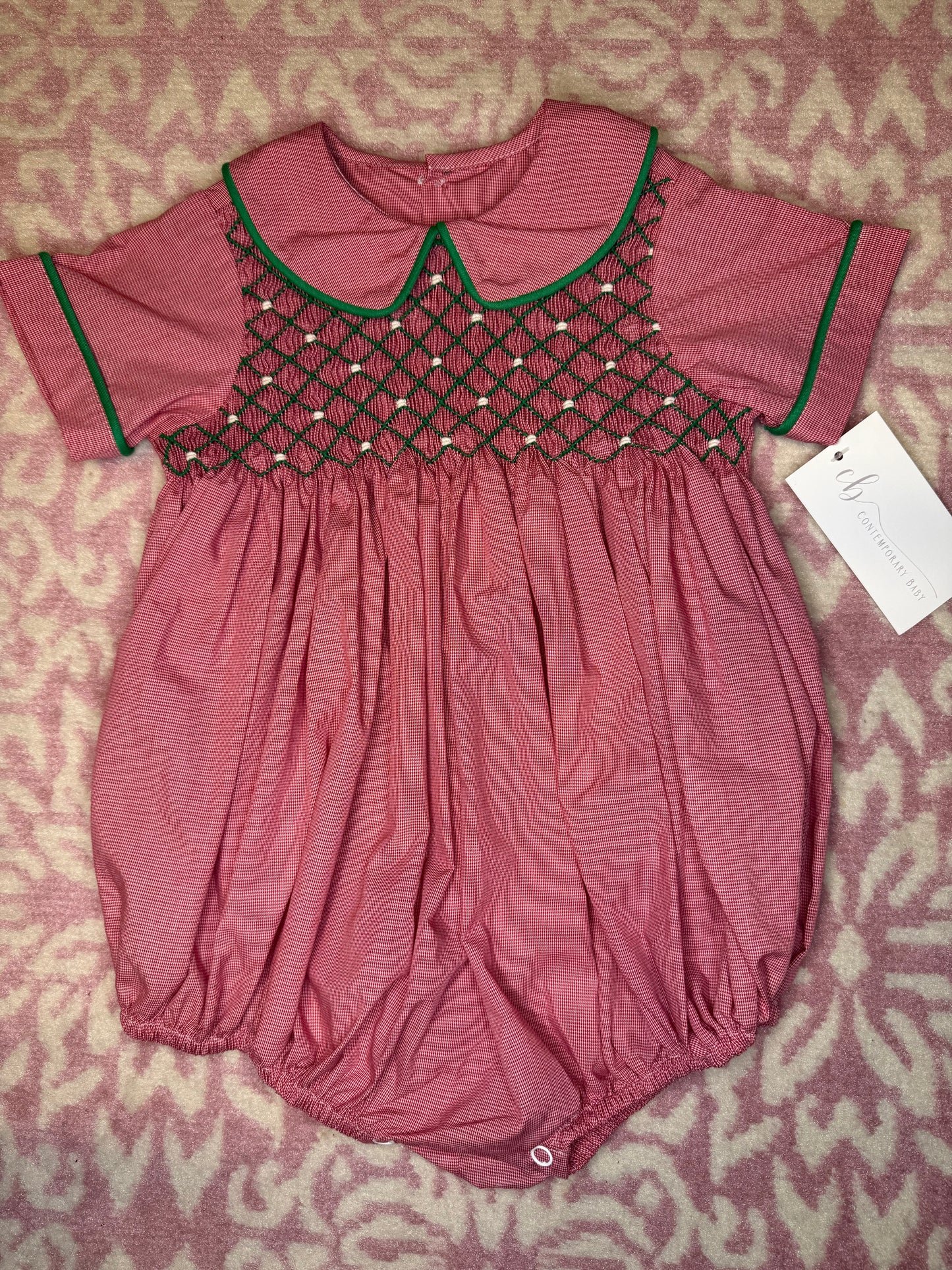 12M Phoenix N Ren Smocked Christmas Bubble