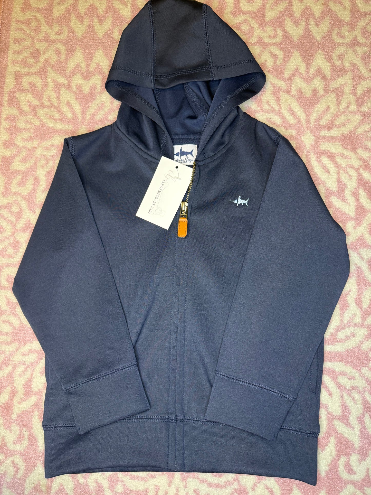 5T Saltwater Boys Company Hampton Navy Blue Zip Hoodie