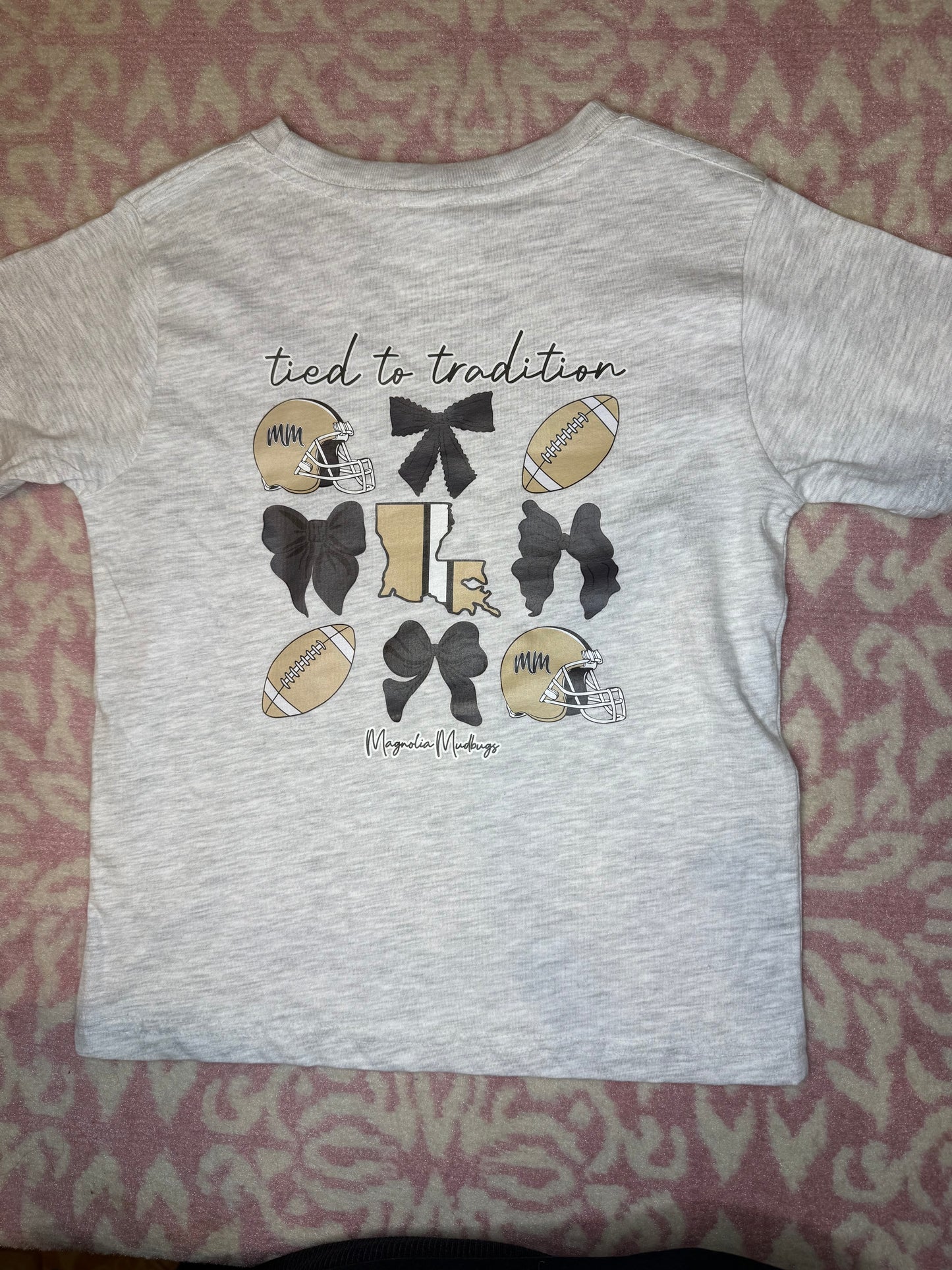 4T Magnolia Mudbugs Tied To Tradition Saints Tee