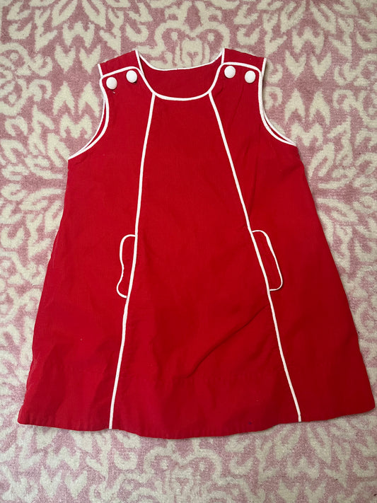 Sz 3T Lullaby Set Red Cord Jumper