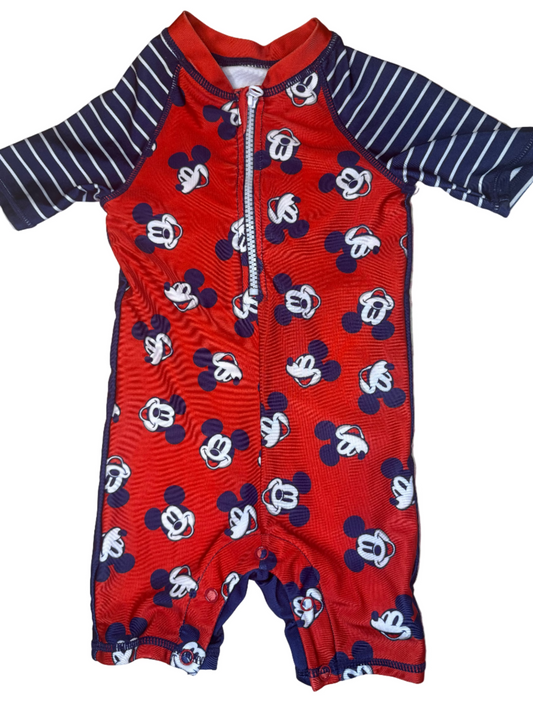 2T Mickey Junior Mickey Rashguard Onesie Bathing Suit