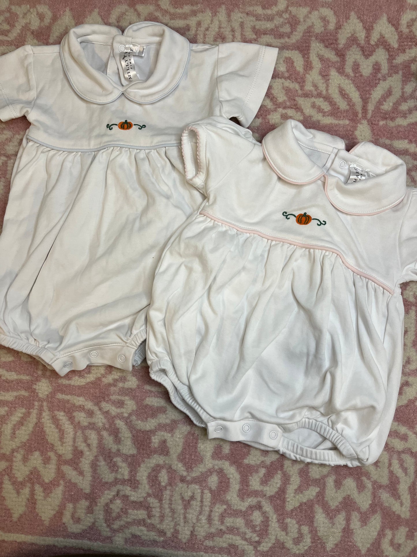 Sz 6M Milly Marie Pumpkin Peter Pan Collared Girl Bubble