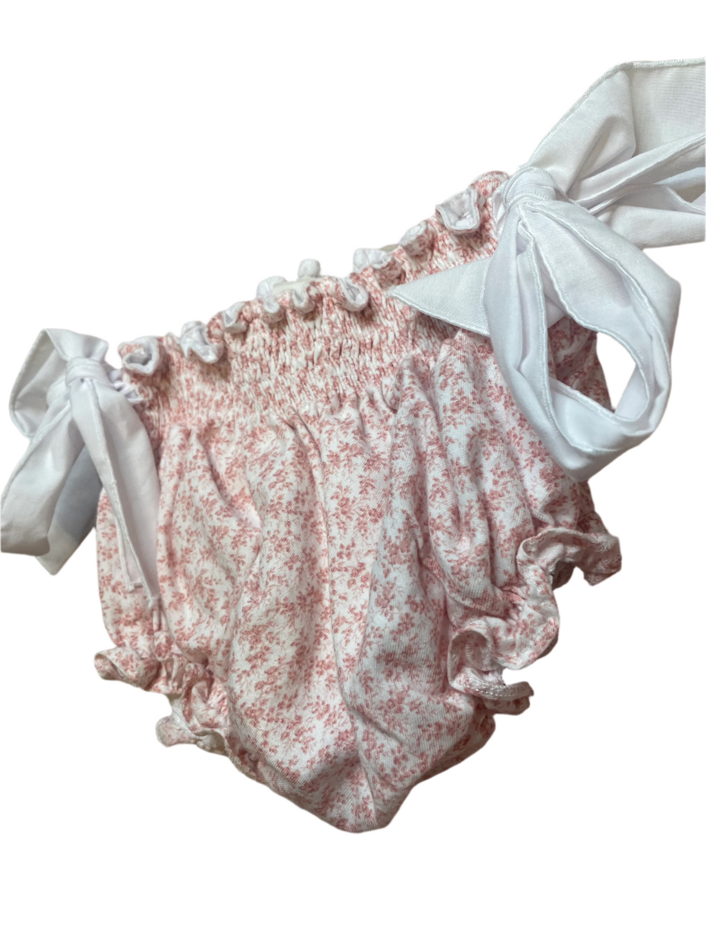 Sz 2T Sal & Pimenta Floral Bloomers w/ Bow Tie Sides