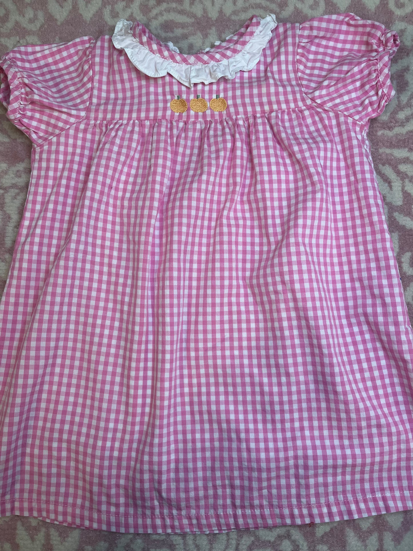 Sz 3 BBkids Pink Gingham Pumpkin Dress