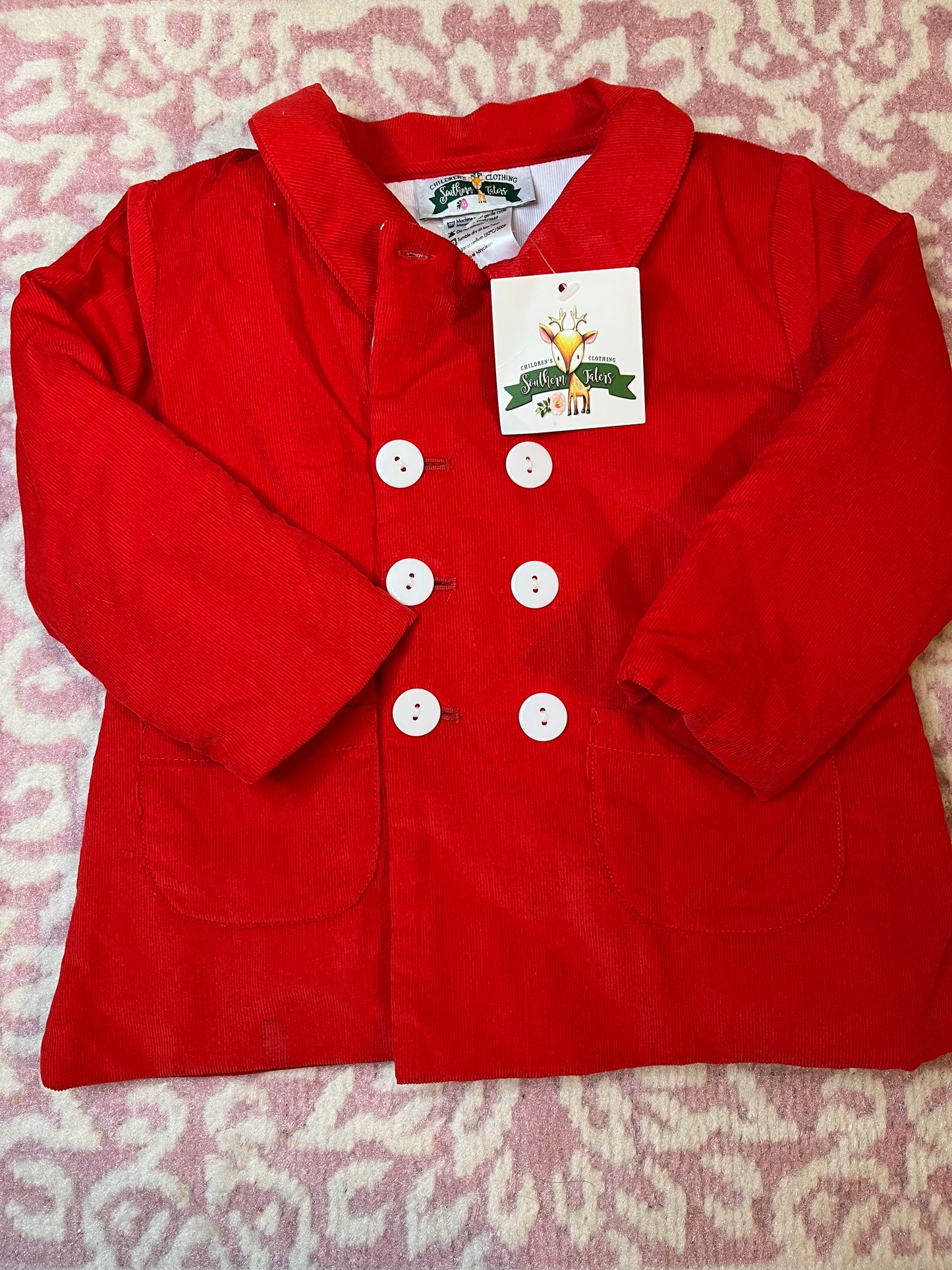 Sz 18M Southern Taters Red Cord Peacoat