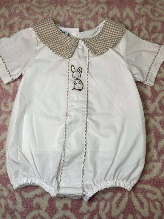 Sz 12M Southern Taters Bunny Gingham Bubble