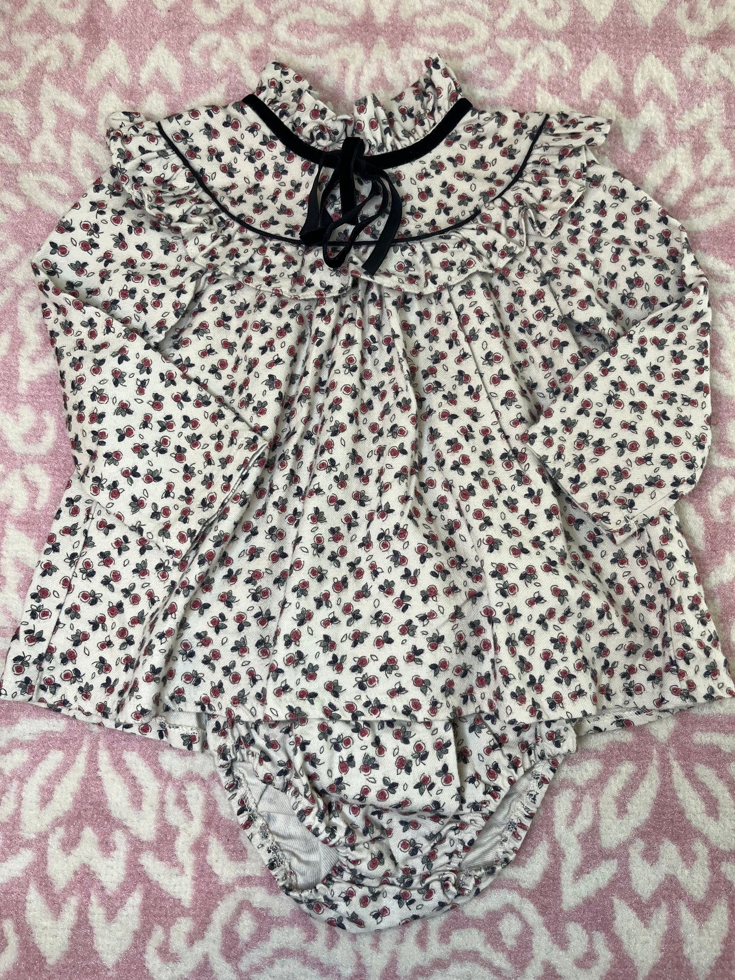 Sz 18M La Coqueta Fall Flannel Floral Bloomer Set