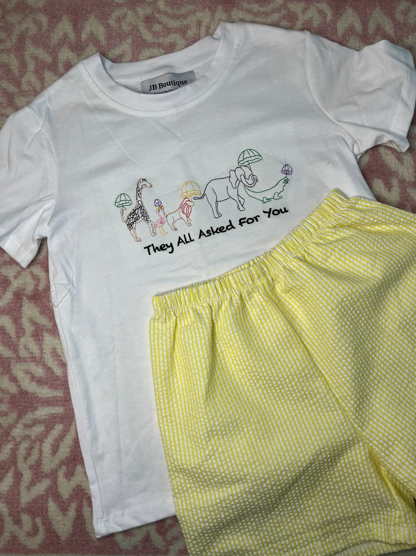 Sz 5-6T JB Boutique “They All Asked For You Short Set ”