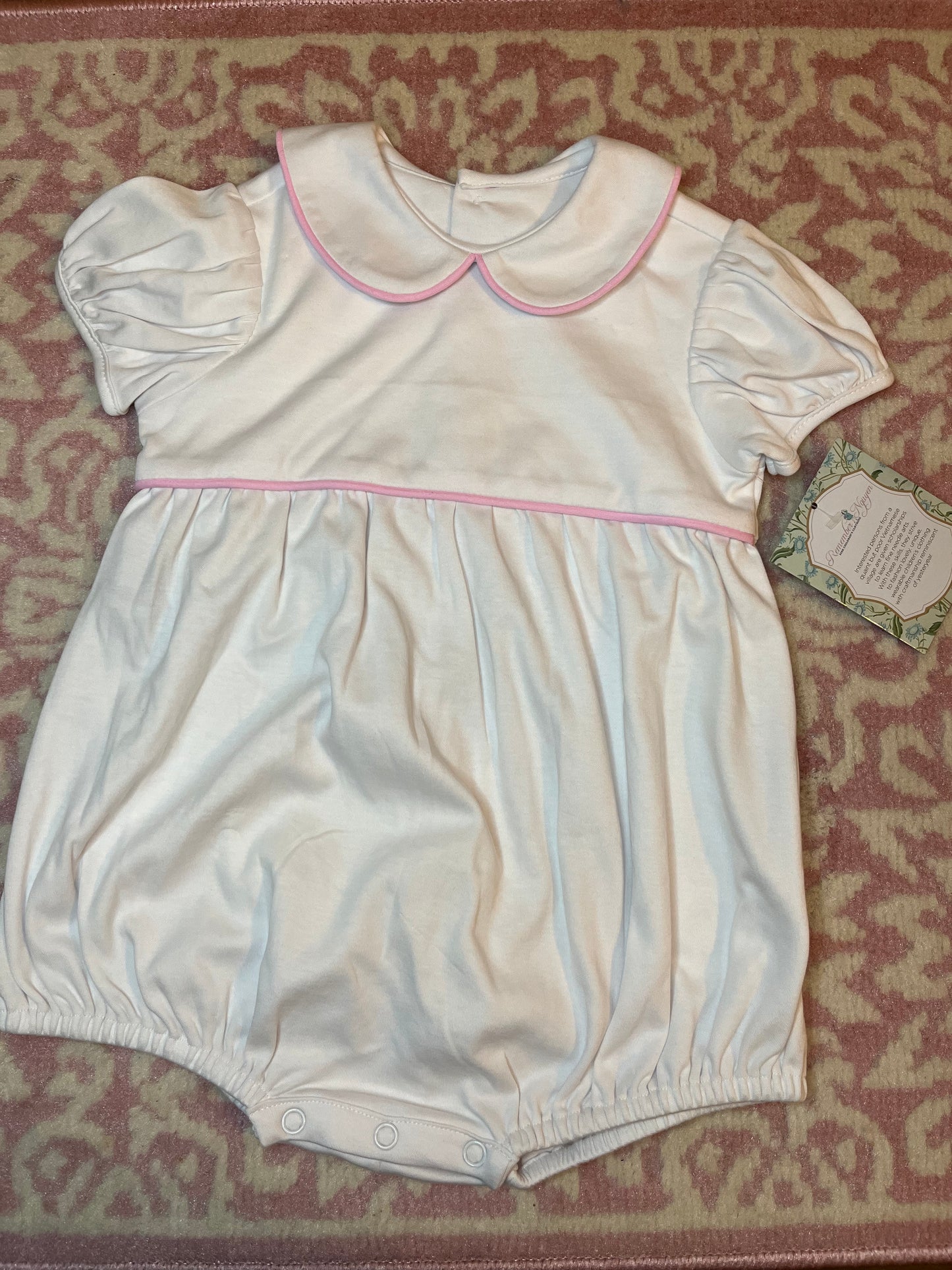 Sz 18M Baby Sen Kate Girl Bubble in White Knit