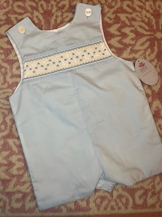 Sz 18M Baby Sen Blue Smocked Jon Jon