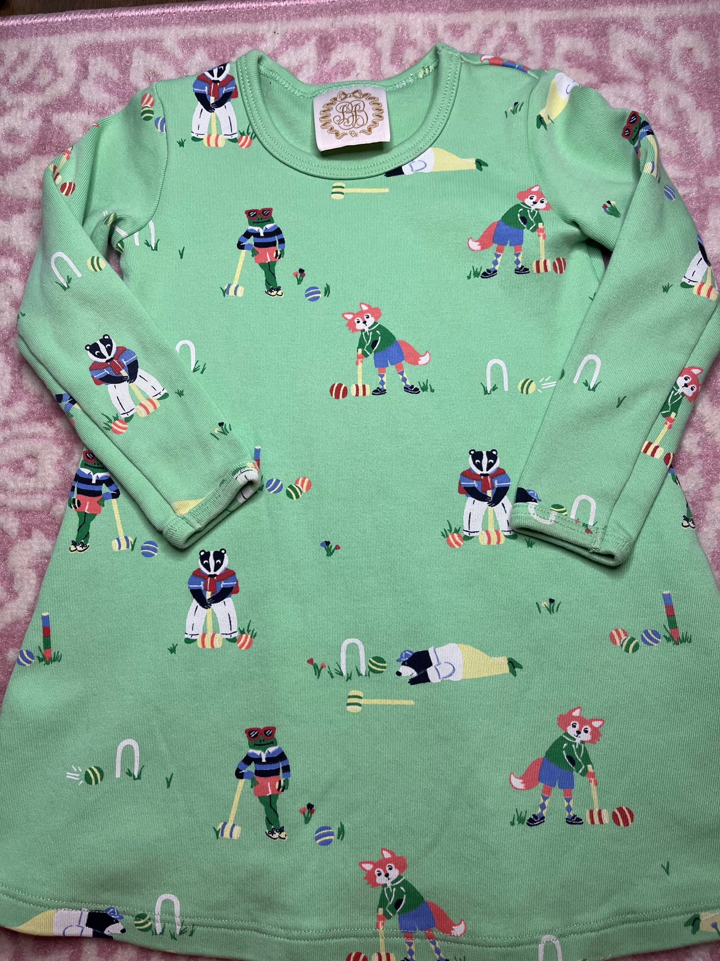 Sz 3T TBBC LS Polly Play Dress in Croquet