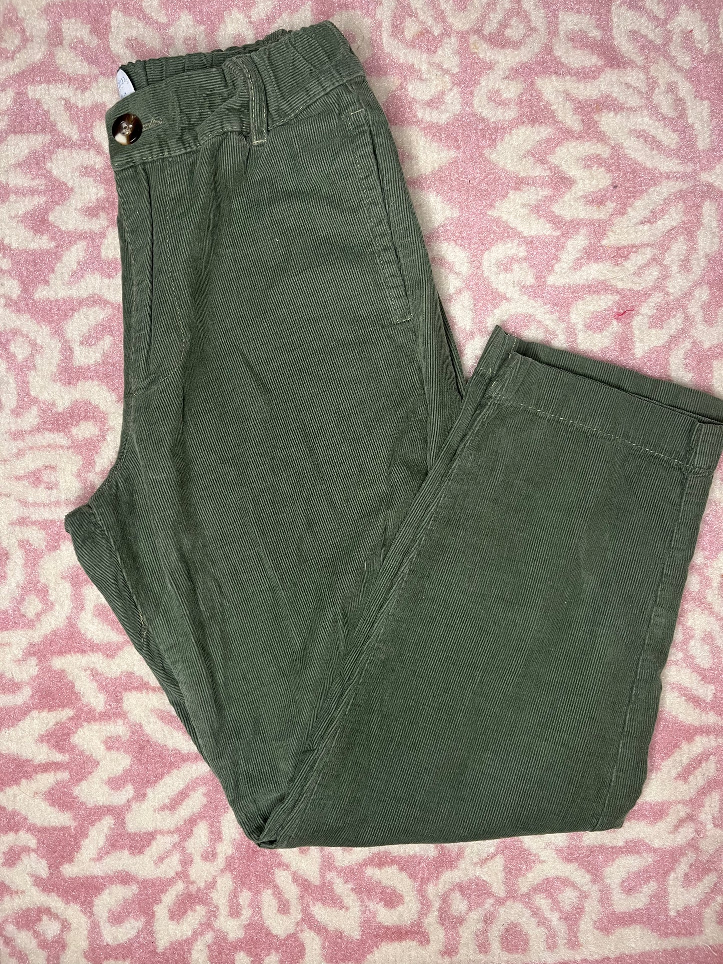 Sz 7 Bella Bliss Green Cord Pants