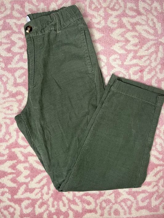 Sz 7 Bella Bliss Green Cord Pants