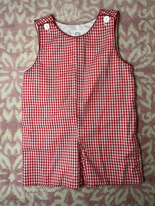 Sz 18M The Proper Peony Red Gingham Jon Jon