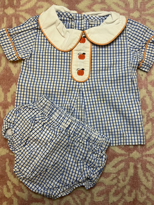 Sz 9M Pumpkin Diaper Set