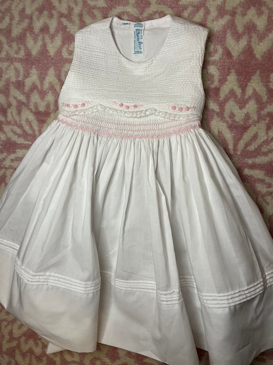 Sz 18M Feltman Brothers White Sleeveless Scalloped Lace Dress