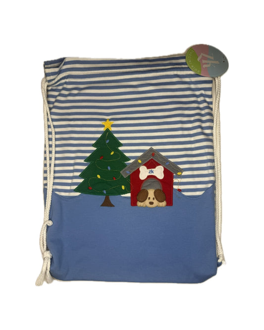 OS Zuccini All I Want For Christmas is a Puppy Drawstring Bag