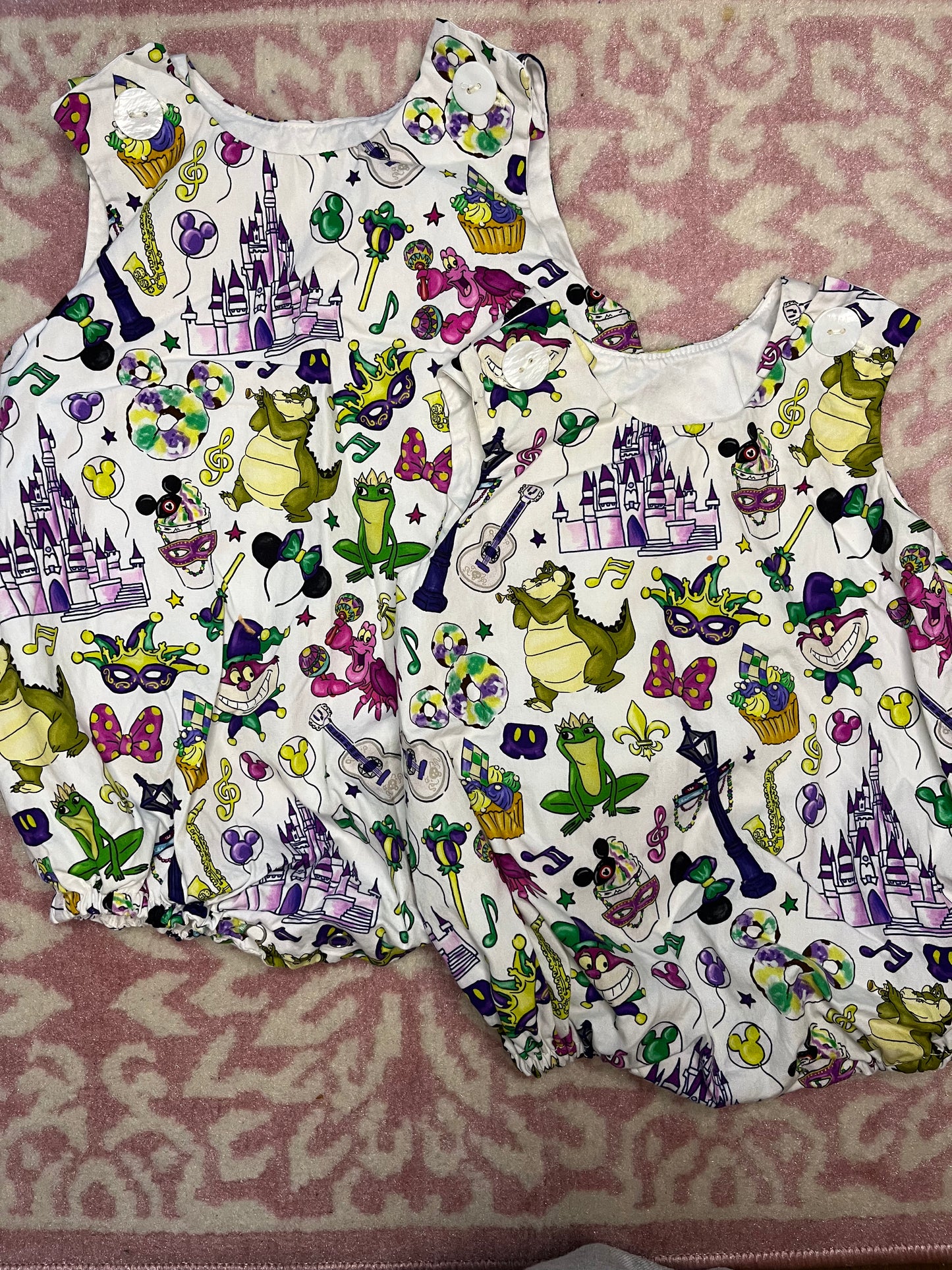 Sz 18-24M The Pink Pelican Disney Mardi Gras Bubble