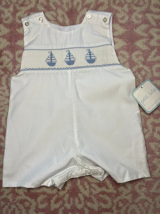 Sz 3M Petit Bébé Sailboat Smocked Jon Jon