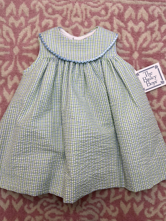 Sz 6M Bailey Boys Seersucker Yolk Collared Dress