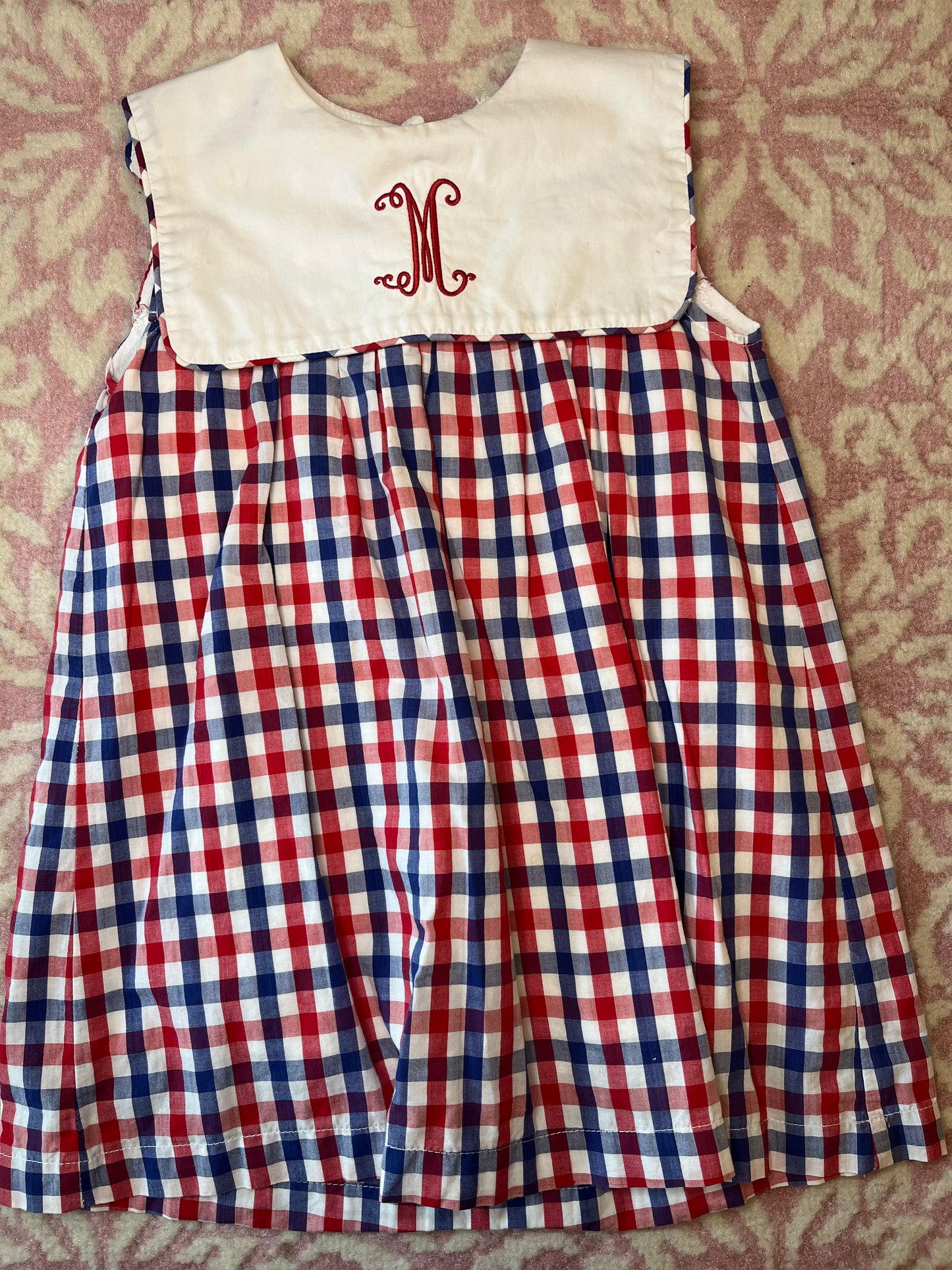 Sz 4T Cecil & Lou Red & Blue Dress with “M”