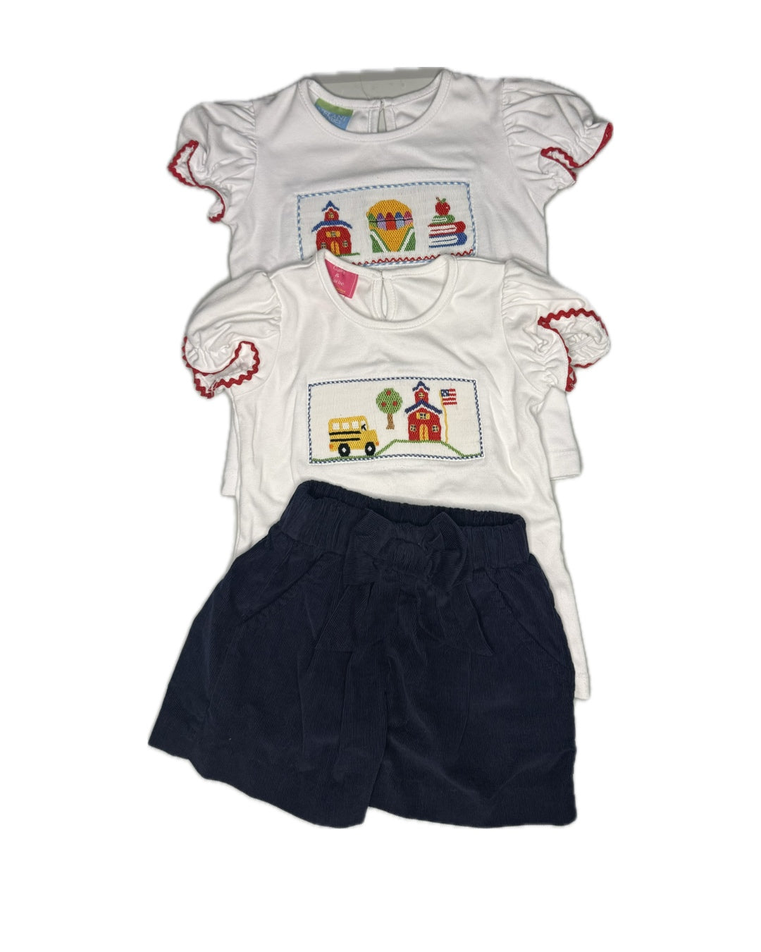 2T Velani + Claire & Charlie + Little English Bow Cord Short Set Bundle