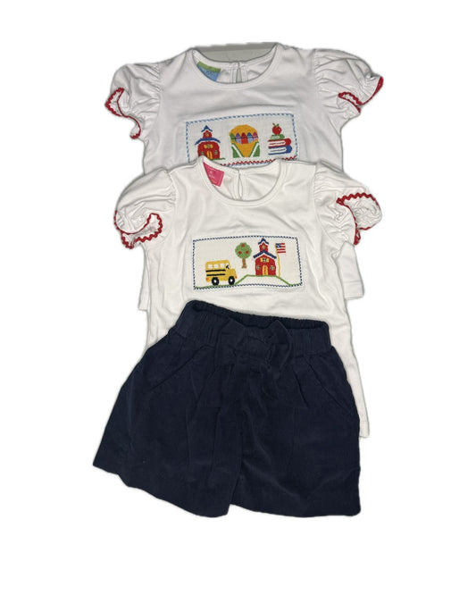 2T Velani + Claire & Charlie + Little English Bow Cord Short Set Bundle
