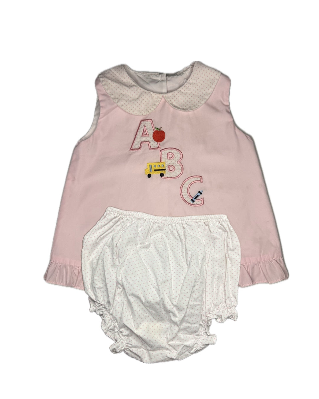 18M Stitchy Fish ABC BTS Pink Bloomer Set