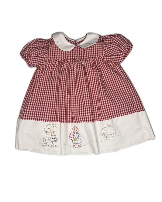12M Remember Nguyen Little Red Riding Hood Red Gingham Dress