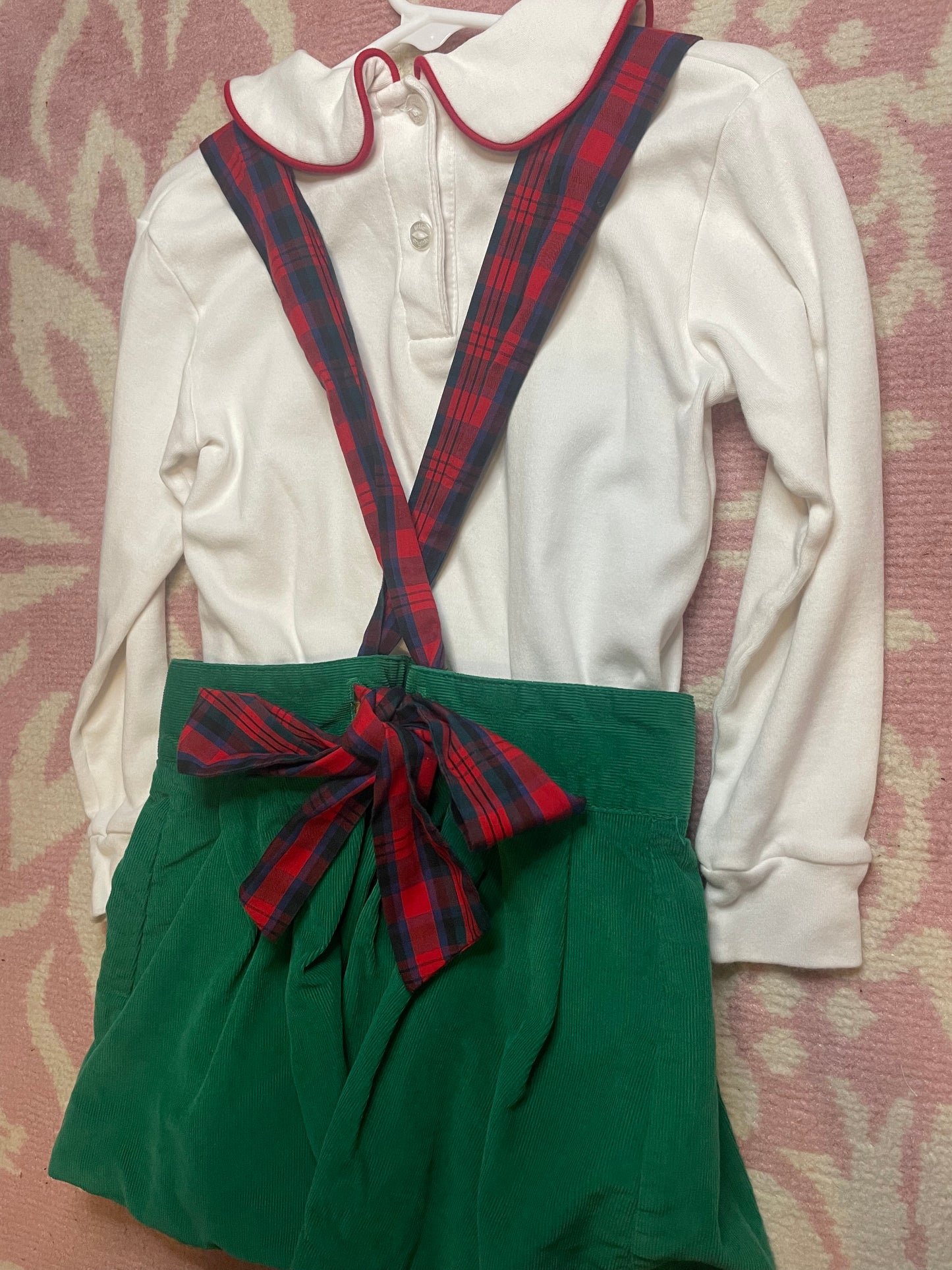 TBBC Pearl Prep Skirt Pelham Manor Plaid with Little English Red Piped Shirt