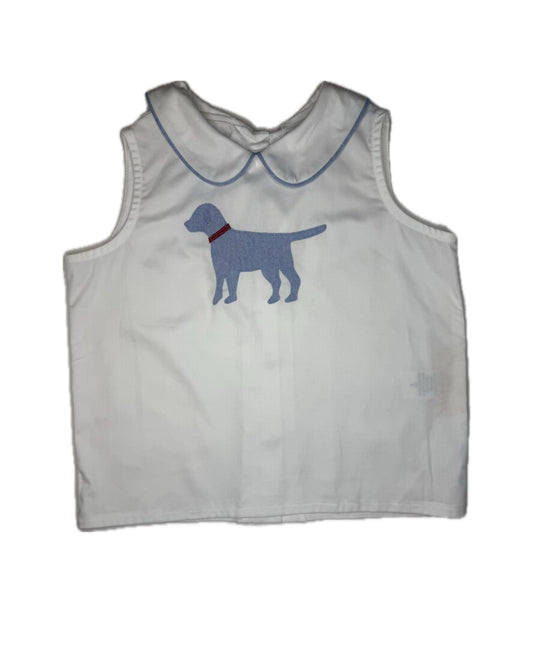 Boy 3 Hannah Kate Puppy Appliqué Peter Pan Collar Top