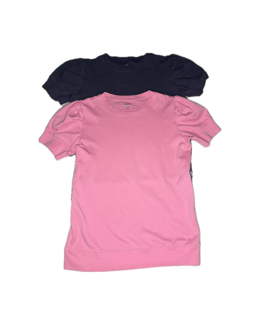12 Be Elizabeth Pink & Navy Puff Sleeve Tee Bundle