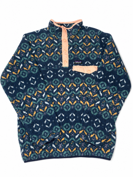 14 Patagonia Colorful Navy/Pink Fleece