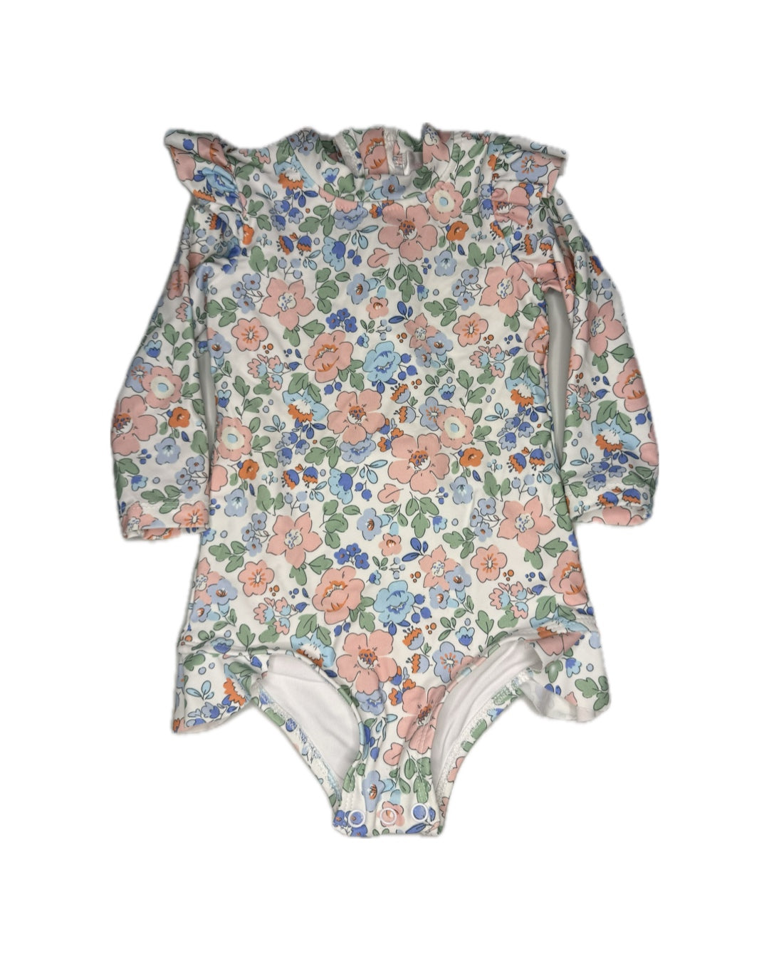 12M Cecil & Lou Floral Ruffle Rashguard One Piece