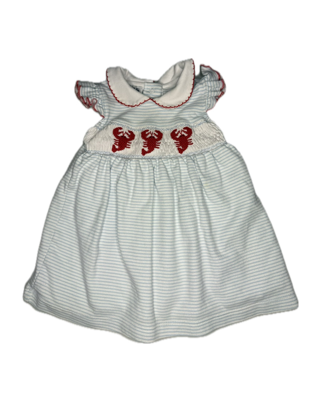 6M Magnolia Baby Lobster/Crawfish Smocked Knit Dress