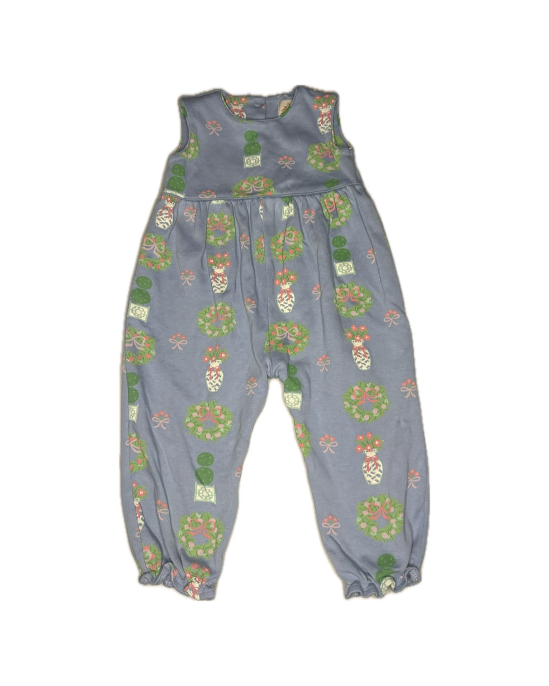 18/24M TBBC Sleeveless Rebecca Romper - Topiaries and Tangerines