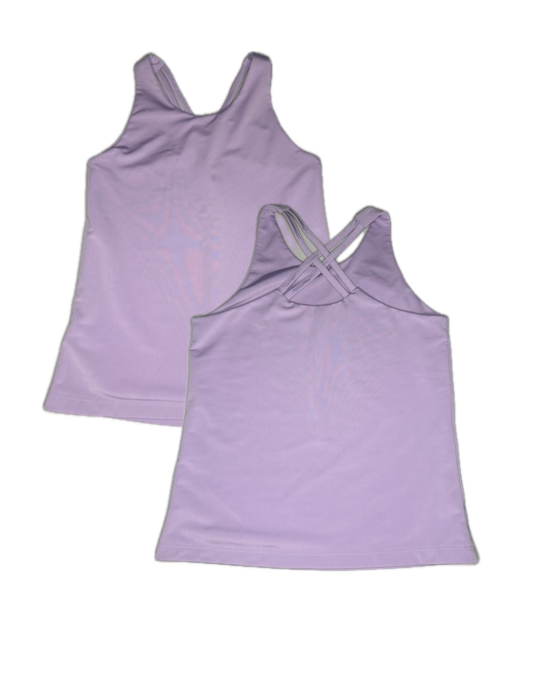 14 Be Elizabeth Lavender Cross Back Athletic Tank