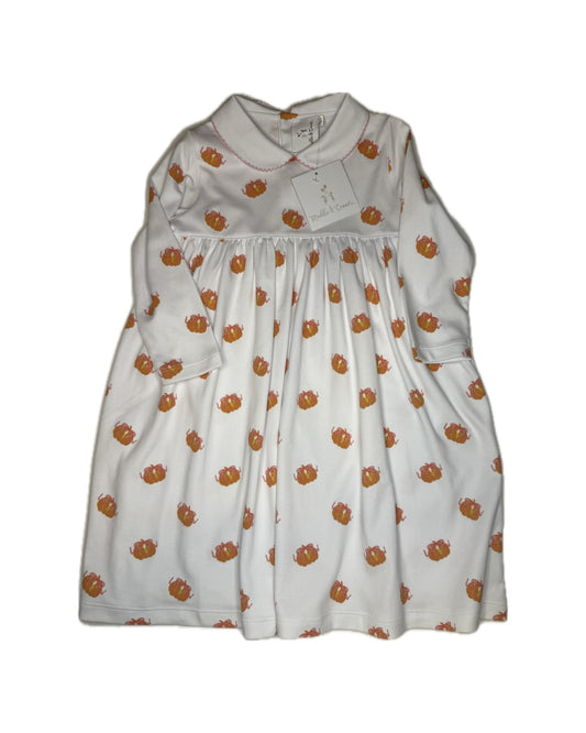 Girl 4T Maddie & Connor Bow Pumpkin Knit Dress