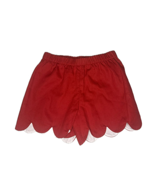 10 Slim Hannah Kate Red Scallop Short